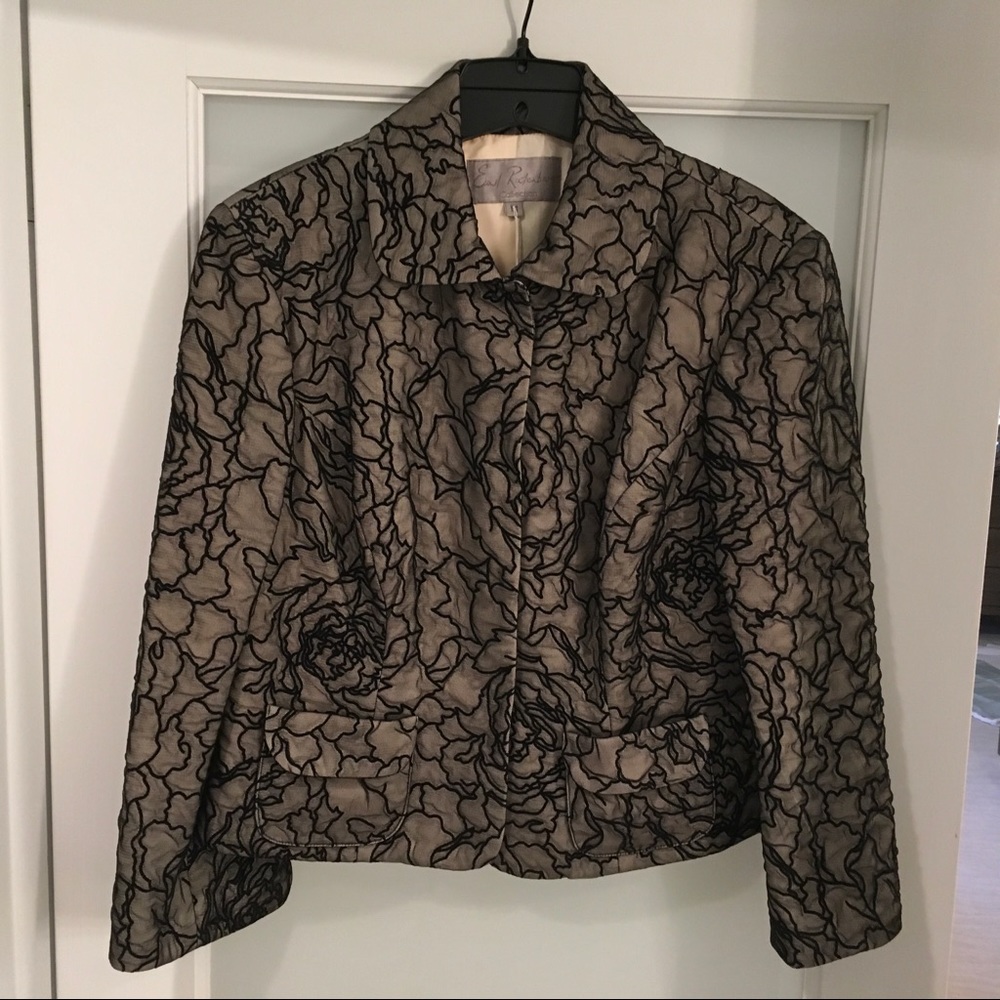 Emil Rutenberg M Rose Jacket NWT Black over nude